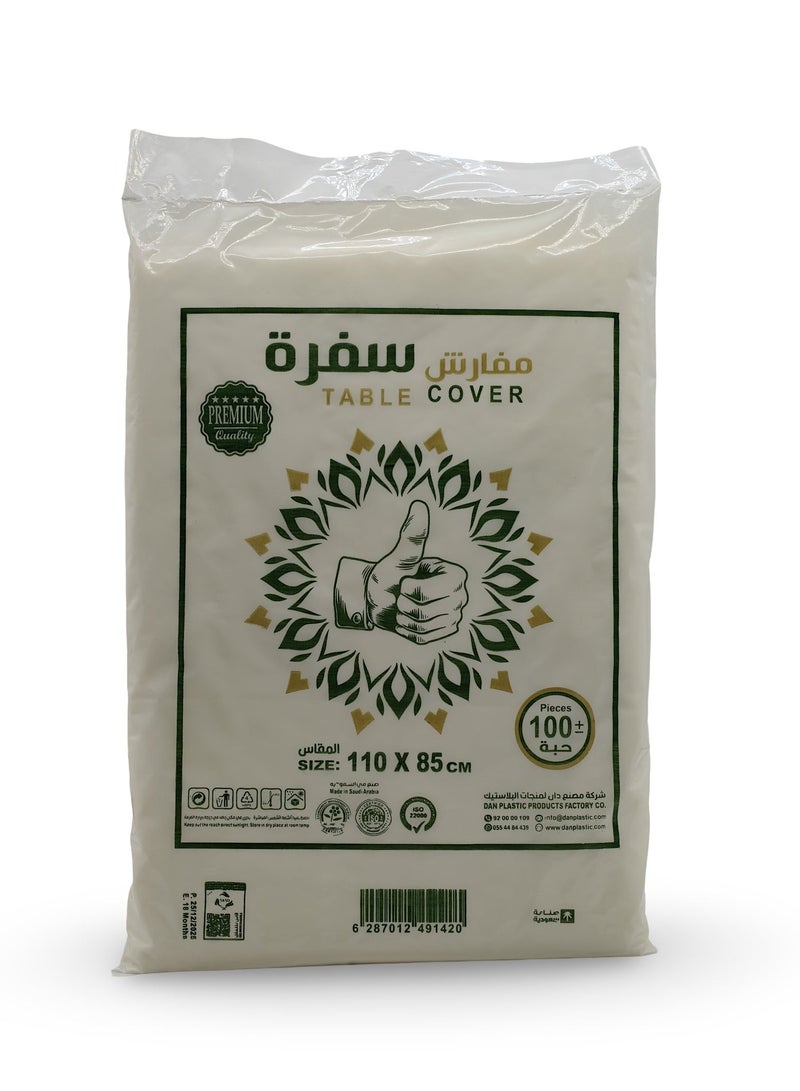 DAN Plastic DAN Table Cover 110×85 cm – 100 Sheets - Image 1